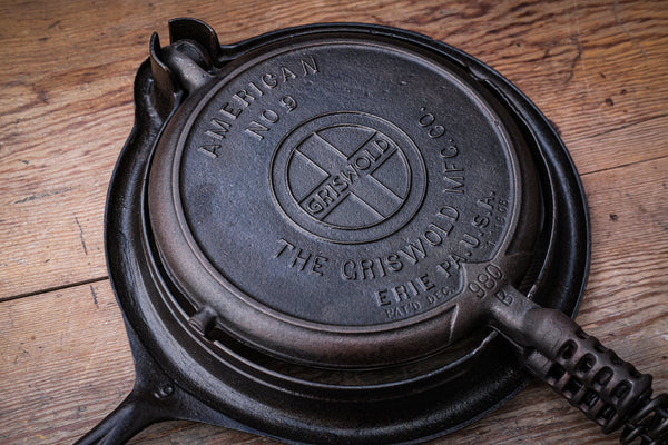Griswold #9 Waffle Iron Low Base
