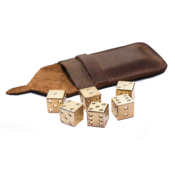 Brass Dice (set of 6)