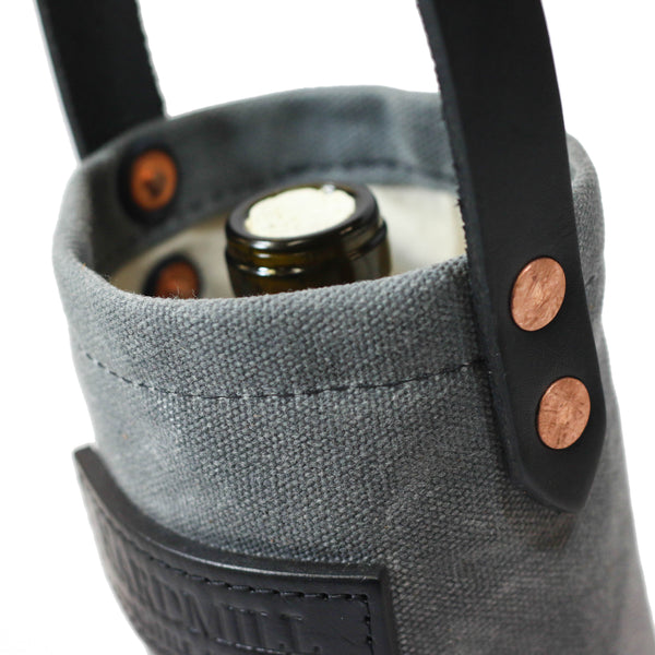 WAXED CANVAS WINE TOTE