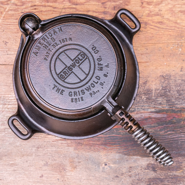 GRISWOLD - #8 Waffle Iron with Tall Base