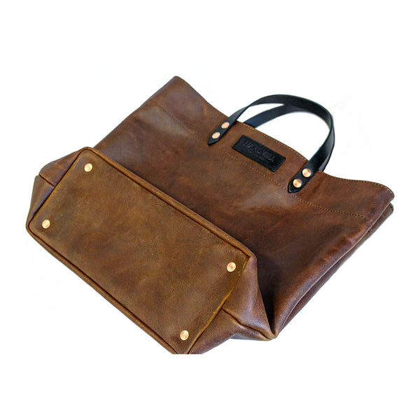 LEATHER GROCERY TOTE