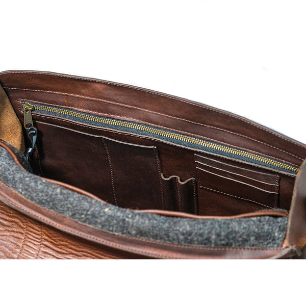 LEATHER MESSENGER BAG