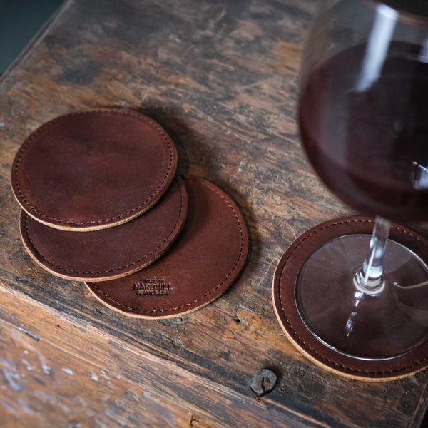 LEATHER COASTERS