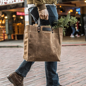 WAXED CANVAS GROCERY TOTE